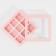 Box for sweets, confectionery packaging, 9 cells, “pink” 14.5 x 14.5 x 3.5 cm