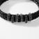 Bracelet Skin "Claws" 2 threads, silver-black color, 21 cm
