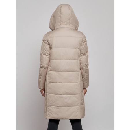 Coat insulated winter female, size 44, beige color-9