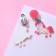 Clips children's "chosen" fairy tale, unicorn with a flower, pink color