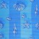 Bathroom rug "shells", width 65 cm, roll 15 m, blue color