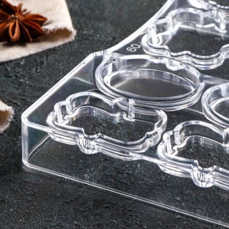 Form for chocolate and sweets "Frame", 10 cells, 20 × 12 × 2.5 cm-2