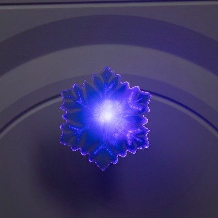 Light toy "Snowflake" 8 cm, 1 led, lr44x3 (in comp.), Flicker, glow of multi