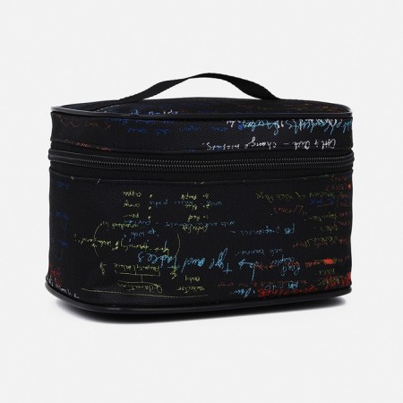 Cosmetic bag with lightning, black color