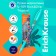 Set of ballpoint pens 4 pieces Erichkrause U-109 Stick & Grip Tropical Node 1.0mm, blue color