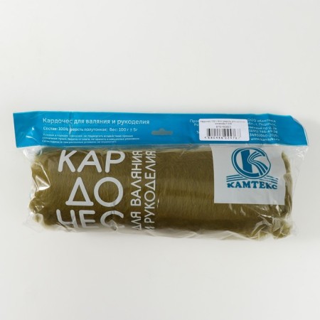 Fasting wool "cardoches" 100% half -toned wool 100g (olive - 038)-3