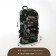 Tourist backpack on lightning, with an increase, 4 outer pockets, green color
