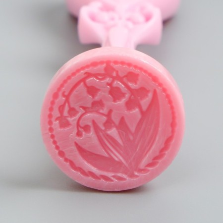 Printing for wax with a plastic handle "Lily of the valley" 2.5 cm-1