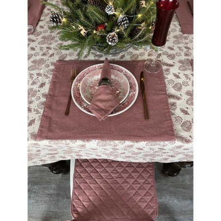 Nordic Holiday tablecloth, size 150x220 cm, beige color-2