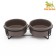 Ceramic bowls on a stand 2 x 250 ml
