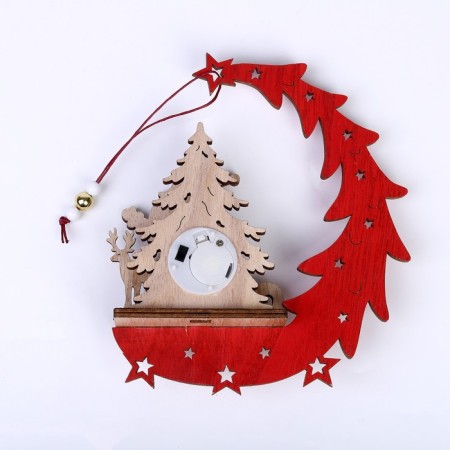 Decor with backlight "Santa Claus on Sanks" 15.5 × 4.5 × 18 cm-3
