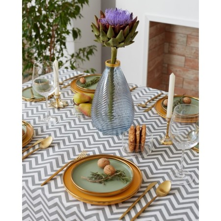 Dolyana tablecloth 145x145cm, zigzag cent, 100%PE, Rogozhka 200 g/m-2