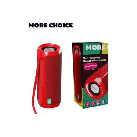 Portable column More Choice BS22, 10 W, BT 5.3, TWS, IPX5, 1800 mAh, red-4