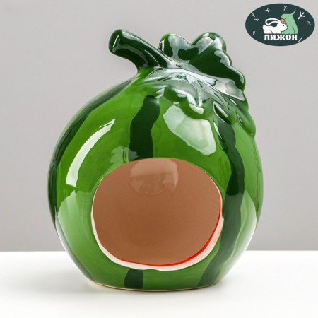 House for rodents "watermelon" ceramic, 10 x 13 x 9.5 cm