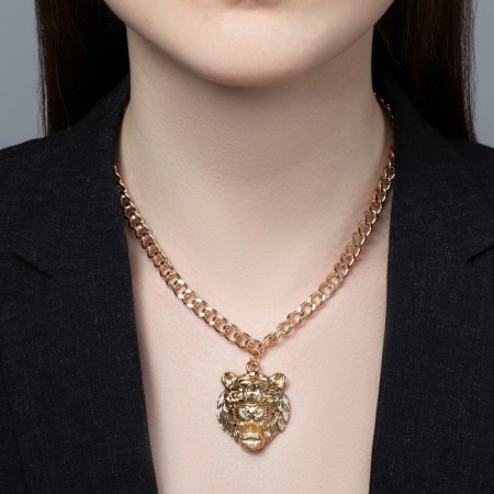 Piece "chain" tiger, color gold, 42 cm-3