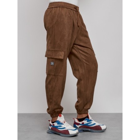 Joggers are sports male, size 50, brown color-9