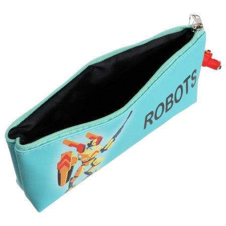 School pencil case on a zipper, with a suspension, "robot", mix-5