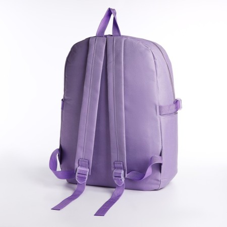 School set. A backpack with a zipper, a chover, bag, pencil case, a bag for coins, lilac color-4