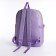 School set. A backpack with a zipper, a chover, bag, pencil case, a bag for coins, lilac color