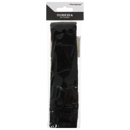 Sports bandage on the head 17 x 5.5 cm, black color-2