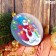 New Year's set for creativity. Application in the ball "New Year! Snowman "