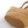 Female wicker bag without fastening, beige color