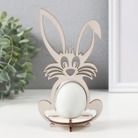 Easter stand "Hare" 9.3x6.5x17 cm (set 3 parts) White