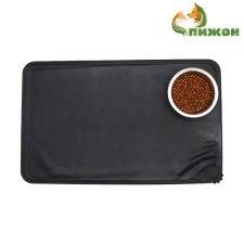 Silicone rug for a bowl, 47 x 30 cm, black