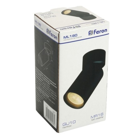 Ceiling light Feron ML180, IP20, GU10, 35 W, 60x60x120 mm, black color-4
