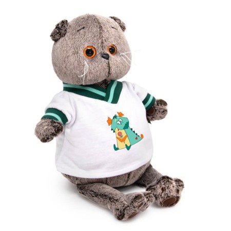Soft toy "Basik in a T -shirt with a dragon", 30 cm-1