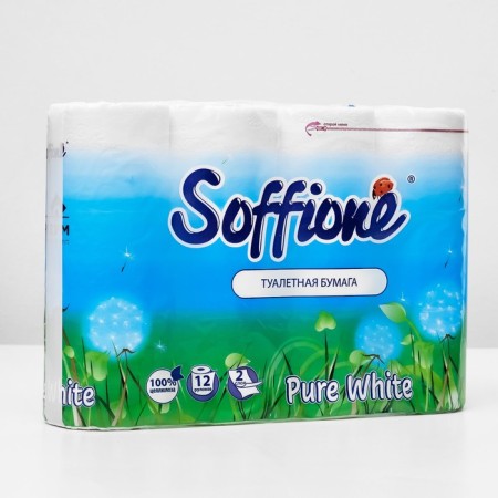 Soffione Pure White, 2 layers, 12 rolls-1