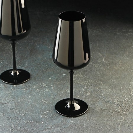 A set of glasses for the wine Bohemia Crystal "Sandra", 450 ml, 2 pcs, black color-1