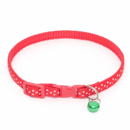 Two -layer collar with phasex "Golsu", 30 x 1 cm, red-1
