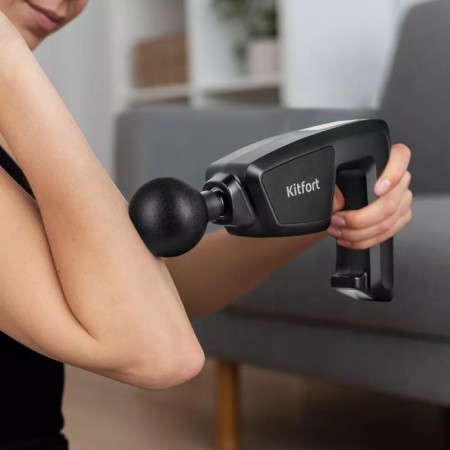 Body massage KitFort KT-2976, electric, percussion, 24 watts, 6 nozzles, black-5