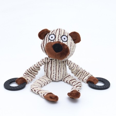 Textile toy with rubber rings "Bear", 26 x 10 cm-1