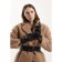 Female gloves, size 7, with insulation, black color