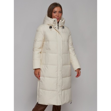 Coat insulated winter female, size 44, color light-beige-8