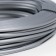 Smooth artificial rattan 6 mm 100 m half a pipe (silver metallic)