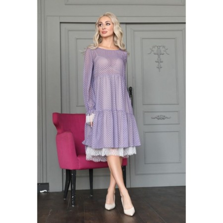 Women's dress, size 46, gray color-8