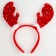 Carnival rim of New Year for hair Children's "horns", red