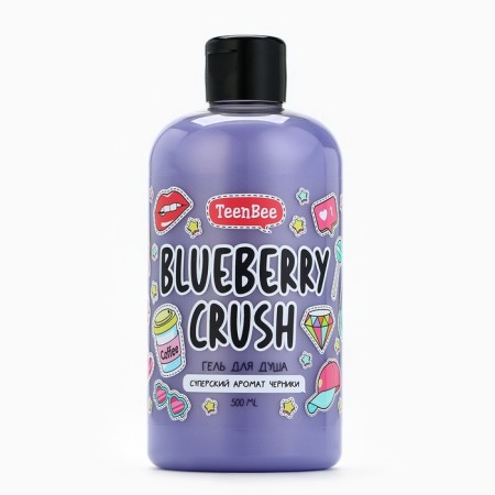 Shower gel, moisturizing, 500 ml, blueberry aroma, teenbee-1
