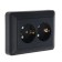The socket "W59" Sche RS16-255-68, 16 A, double, hidden, with salary, color black velvet
