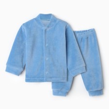Kit (blouse, pants), blue color, height 68 cm