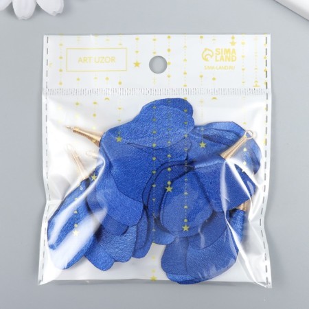 Decor for creativity Textile "Bun, color Bright blue" set 6 pcs 6 cm-3