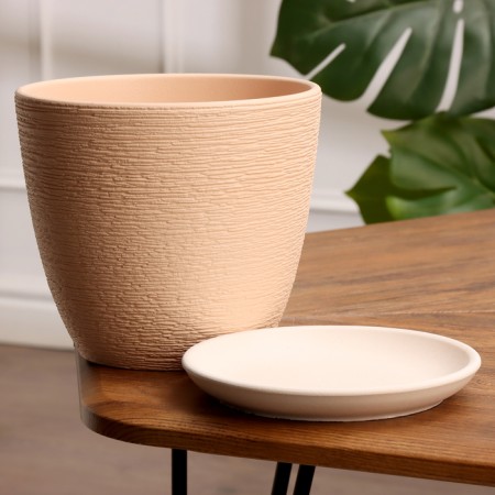 Pot Flower Nest Beige Crocus No. 3, 2.3 L, D - 17.7 cm-1