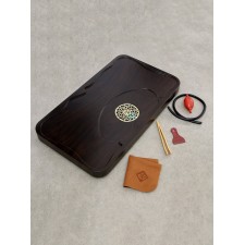Wooden tray for the tea ceremony, shepherd, 60 x 35 x 5 cm, black tree