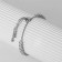 Bracelet with rhinestones "shine" on a puff, white color in silver