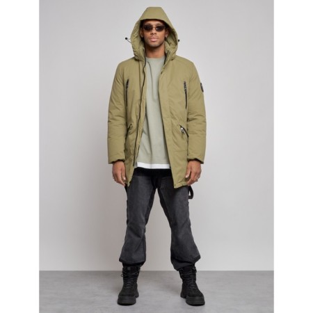 Extensive male winter park, size 52, green color-4