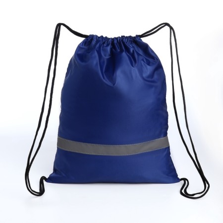 A bag for shoes on a lace, "ZFTS", a reflective strip, blue color