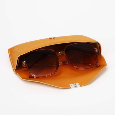 Case for glasses on the button, yellow color-3